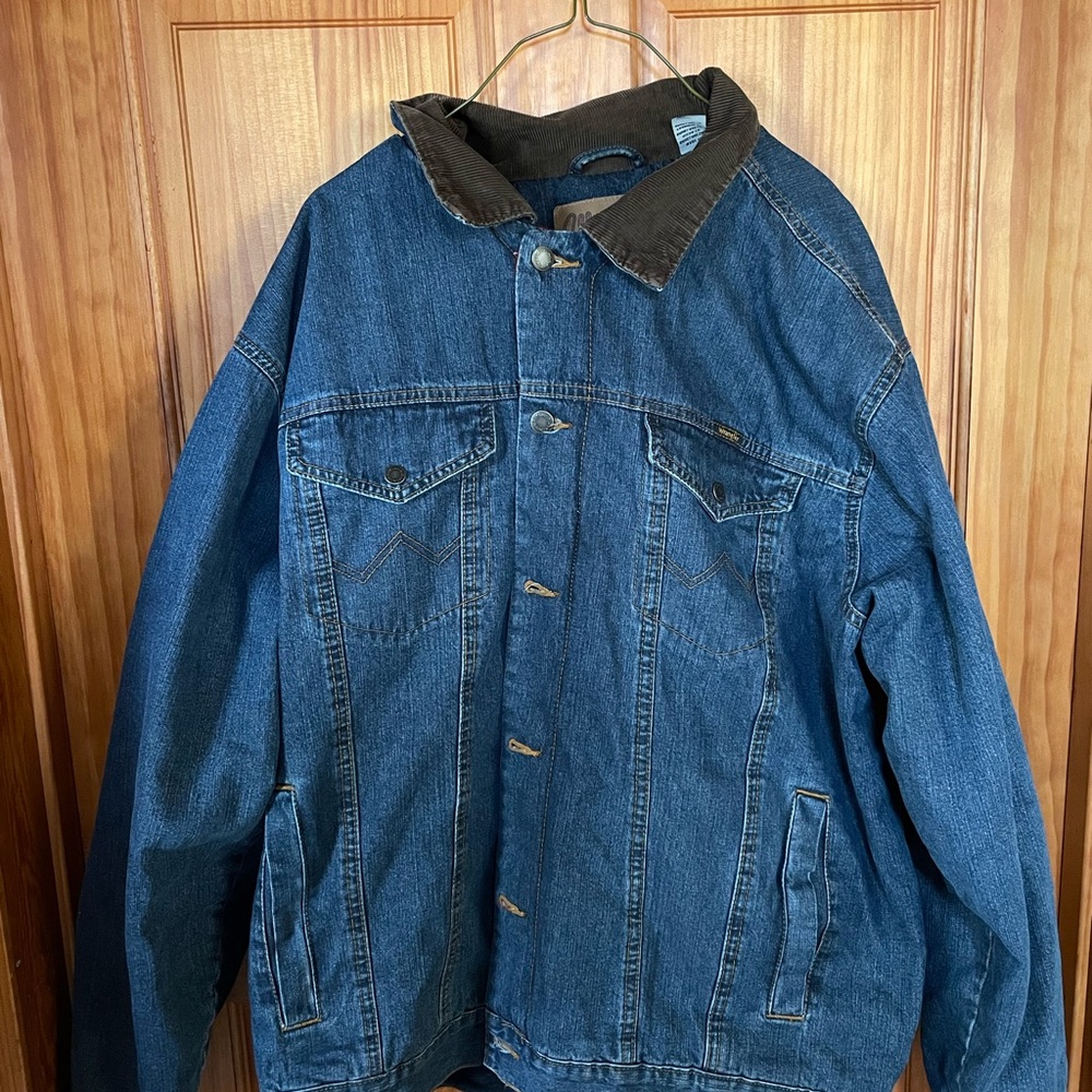 XL Wrangler Flannel Lined Denim Jacket